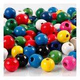 Creativ company https: www.cchobby.nl houten-kralen-d-8-mm-gatgrootte-2-mm-ca-80-stuk-diverse-kleuren-15-gr-1-doos - afbeelding 3