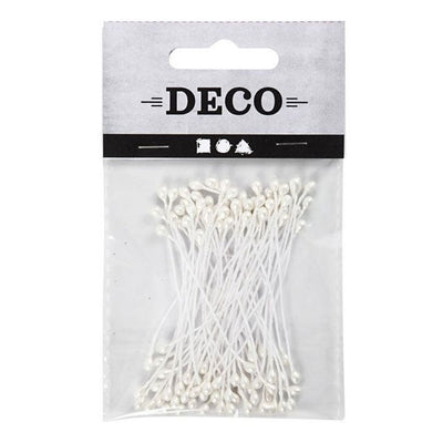 Creativ company cc bloemmeeldraden 6 cm wit 100 stuks