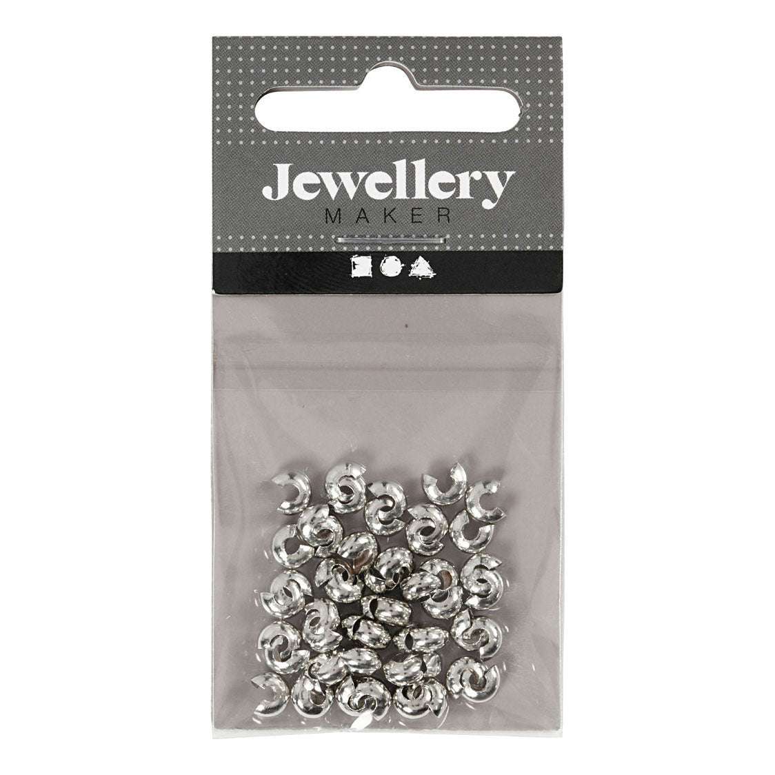Creativ company metalen hoes verzilverd, 50st.