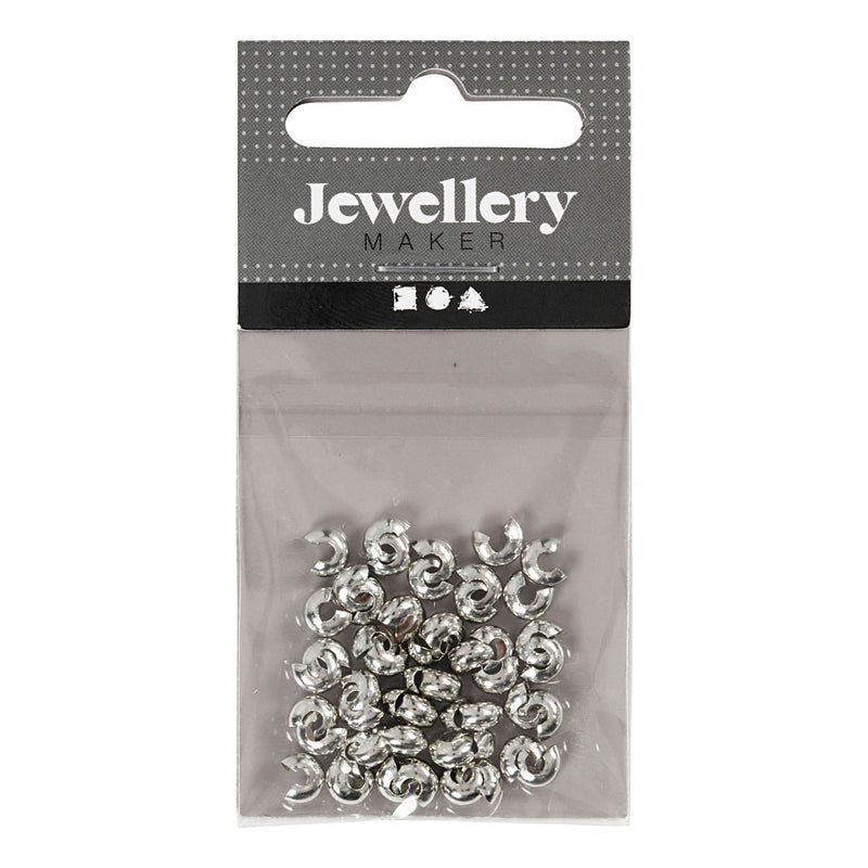 Creativ company metalen hoes verzilverd, 50st.