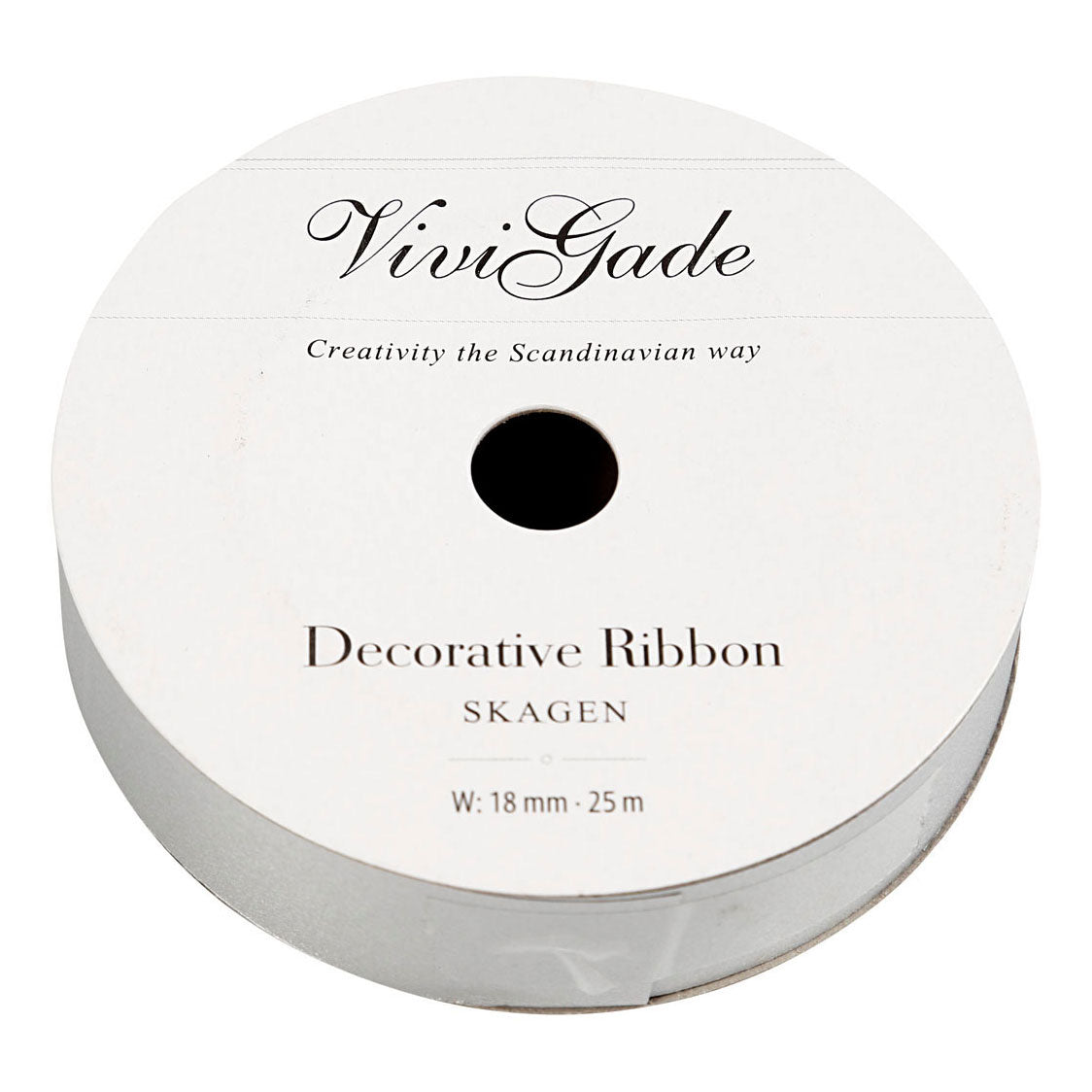 Creativ company cadeaulint mat zilver, 25m