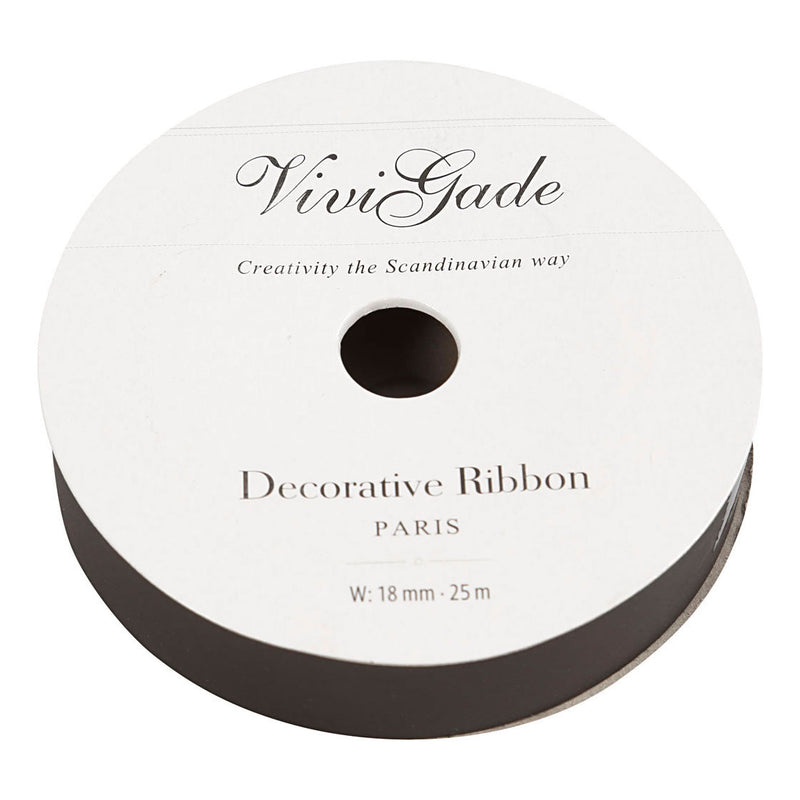 Creativ company cadeaulint mat zwart, 25m