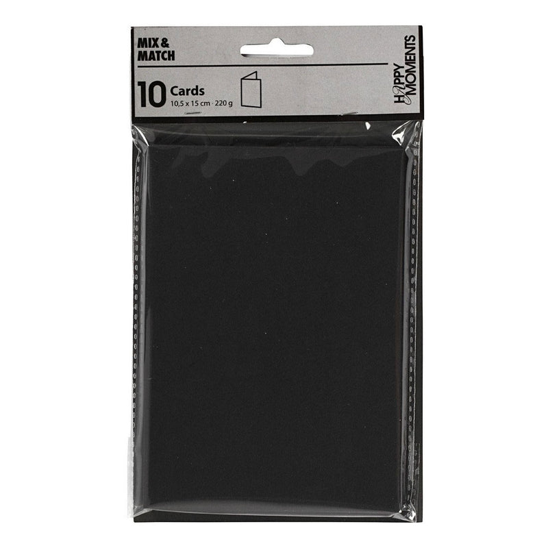 Creativ company kaarten zwart 10,5x15cm, 10st.