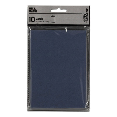 Creativ company kaarten, afmeting kaart 10,5x15 cm, 220 gr, blauw, 10 stuk 1 doos