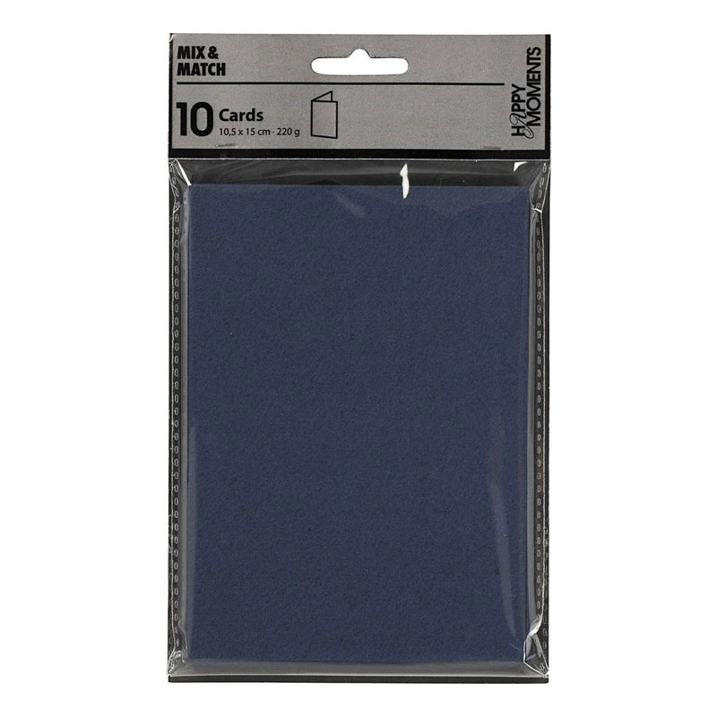 Creativ company kaarten blauw 10,5x15cm, 10st.