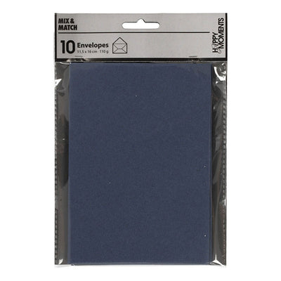 Creativ company enveloppen, afmeting envelop 11,5x16 cm, 110 gr, blauw, 10 stuk 1 doos