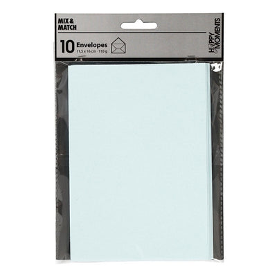 Creativ company enveloppen, afmeting envelop 11,5x16 cm, 110 gr, lichtblauw, 10 stuk 1 doos