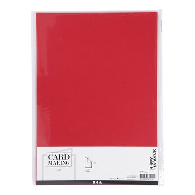 Creativ company karton, a4, vel 210x297 mm, 220 gr, rood, 10 stuk 1 doos