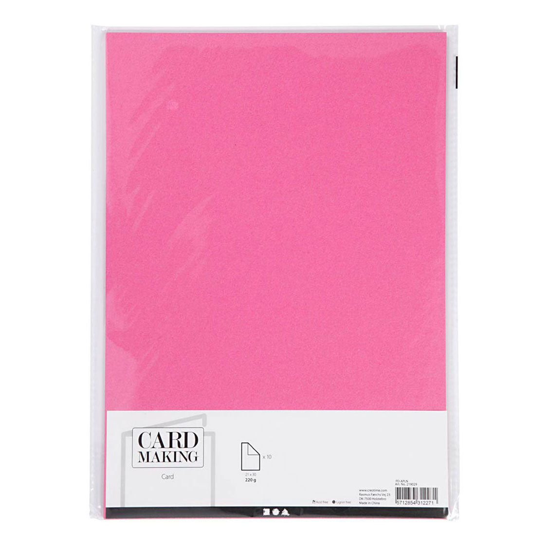 Creativ company karton roze a4 220g, 10st.