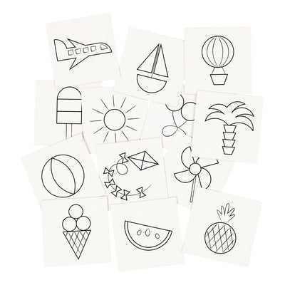 Creativ company memory kaarten, afm 7x7 cm, 400 gr, wit, 1 set