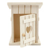 Creativ company houten mini toilethuis, 6,5x6,5x8cm