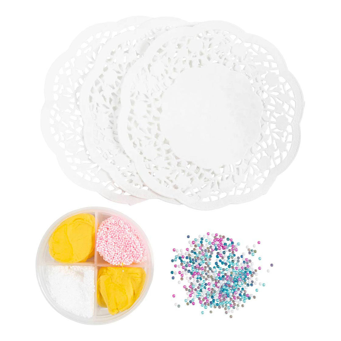 Creativ company https: www.cchobby.nl mini-hobbyset-boetseren-donuts-roze-turquoise-wit-geel-1-doos