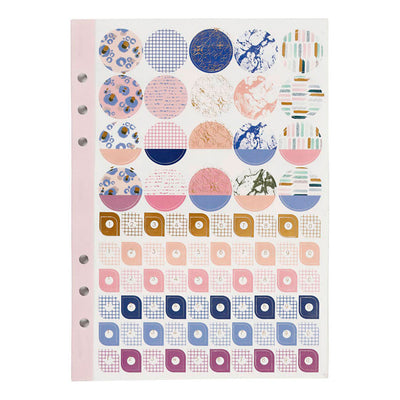 Creativ company stickerboek, bloemen, a5, goud, paars, roze, 1 stuk