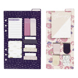 Post-it en boekenlegger set, afm 10,3x22 + 13,8x22 cm, goud, paars, roze, 2 vel 1 doos - afbeelding 2