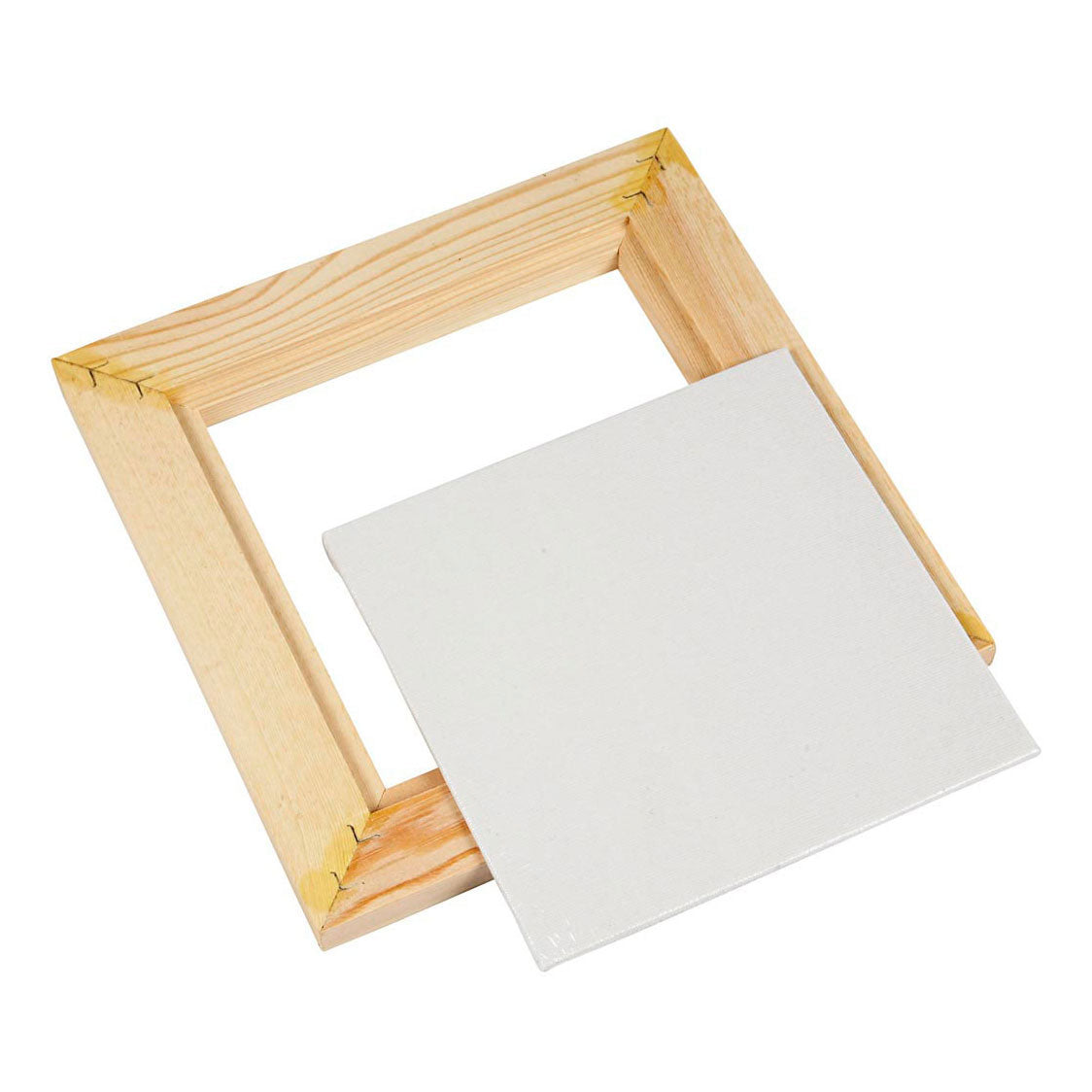 Creativ company canvas paneel met lijst, afm 15x15x0,3 cm, wit, 1 stuk
