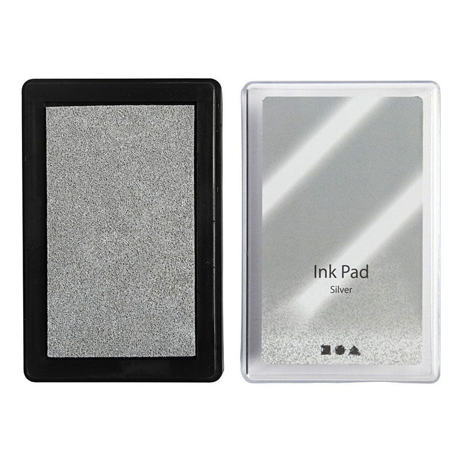 Creativ company stempelinkt, zilver, h: 2 cm, afm 9x6 cm, 1 stuk