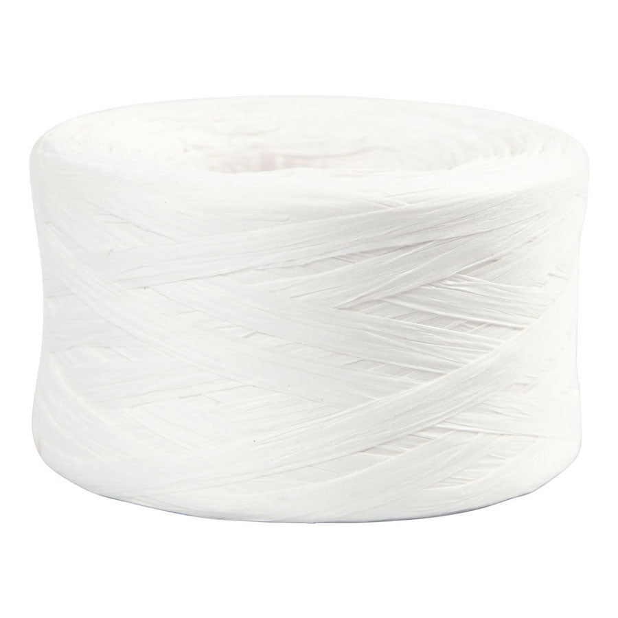 Creativ Company Papier Raffia Garen Wit, 100m