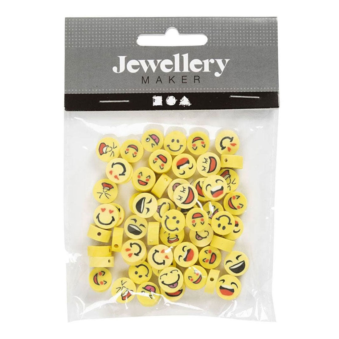 Creativ company https: www.cchobby.nl figuurkralen-emoji-d-10-mm-gatgrootte-1-5-mm-60-stuk-1-doos