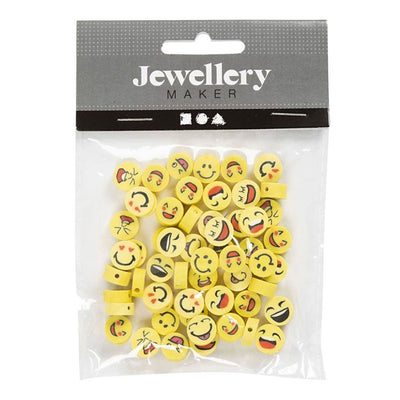Creativ company http: www.cchobby.nl figuurkralen-emoji-d-10-mm-gatgrootte-1-5-mm-60-stuk-1-doos