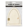 Creativ company houten miniatuur deur met scharnieren, 13x10cm