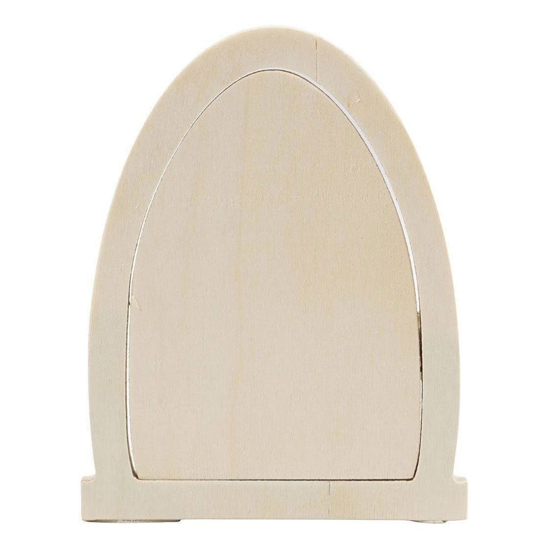 Creativ company houten miniatuur deur met scharnieren, 13x10cm
