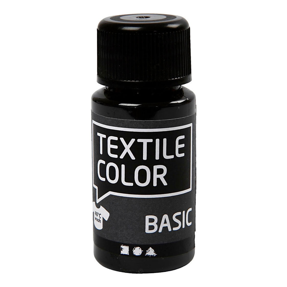 Creativ Company Textile Color Semi-dekkende Textielverf Zwart, 50ml