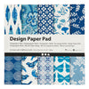 Creativ company design papierblok, vel 15,2x15,2 cm, 120 gr, blauw, 50 vel 1 doos