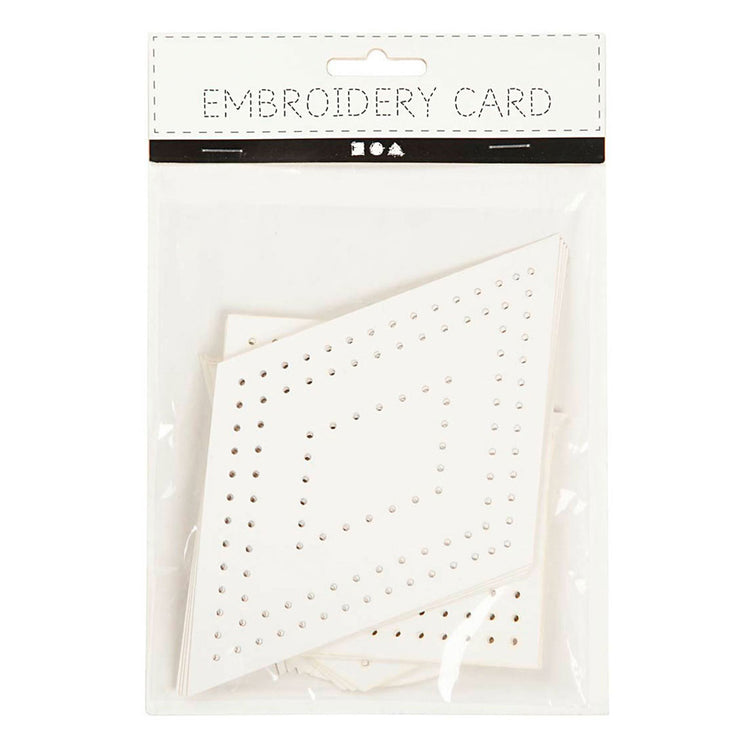 Creativ company http: www.cchobby.nl kruissteken-karton-geometrisch-afm-10-17-cm-wit-20-stuk-1-doos