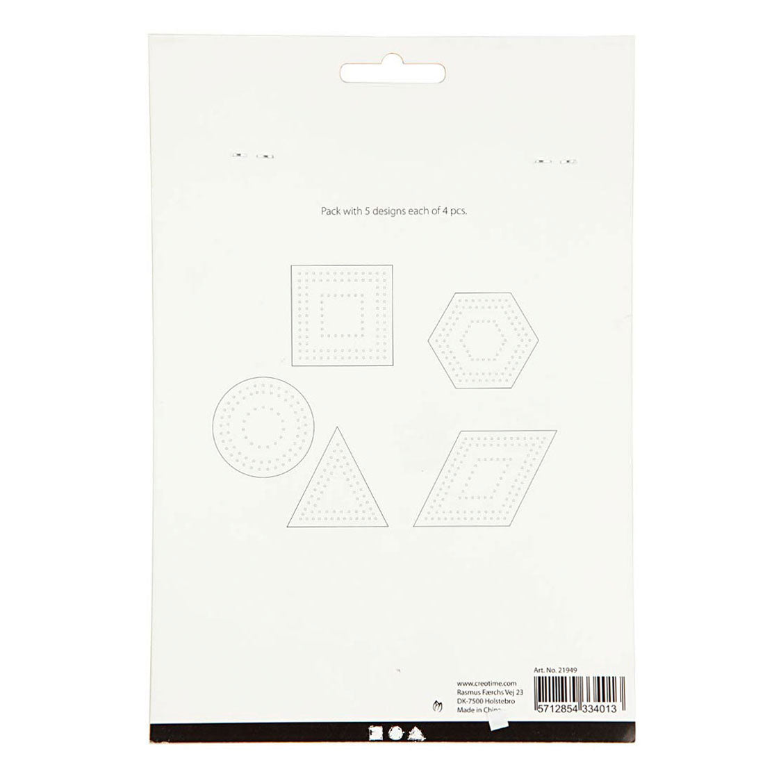 Creativ company http: www.cchobby.nl kruissteken-karton-geometrisch-afm-10-17-cm-wit-20-stuk-1-doos