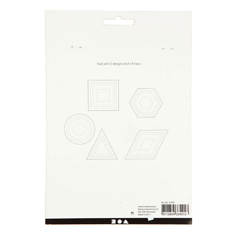 Creativ company http: www.cchobby.nl kruissteken-karton-geometrisch-afm-10-17-cm-wit-20-stuk-1-doos