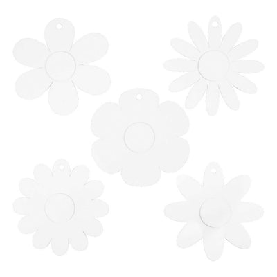 Creativ company bloemen, d 20 cm, 400 gr, wit, 5x3 stuk 1 doos