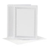 Creativ company kaarten om te borduren wit, set van 6