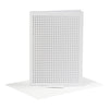 Creativ company kaarten om te borduren wit, set van 6