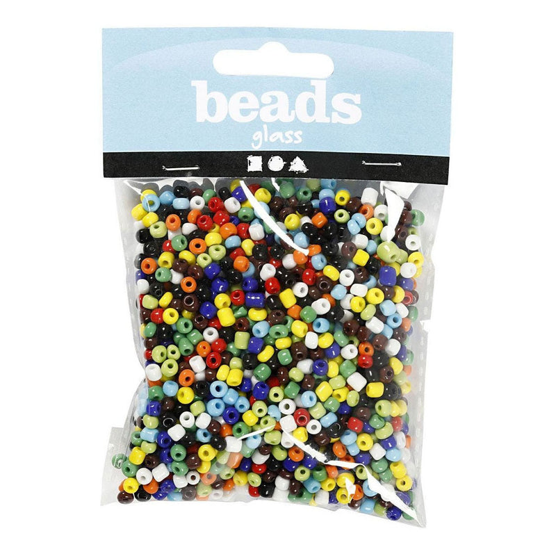 Creativ company https: www.cchobby.nl rocailles-d-4-mm-afm-6-0-gatgrootte-0-9-1-2-mm-diverse-kleuren-130-gr-1-doos