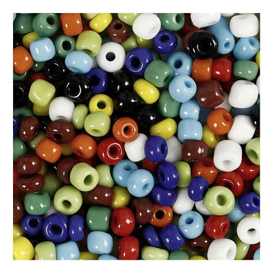 Creativ company http: www.cchobby.nl rocailles-d-4-mm-afm-6-0-gatgrootte-0-9-1-2-mm-diverse-kleuren-130-gr-1-doos