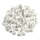 Creativ company https: www.cchobby.nl letterkralen-a-z-en-blanco-afm-8x8-mm-gatgrootte-3-mm-wit-96-div-1-doos