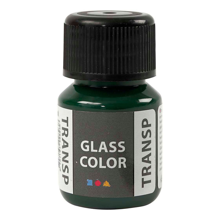 Creativ company glass color transparante verf - briliant groen, 30ml