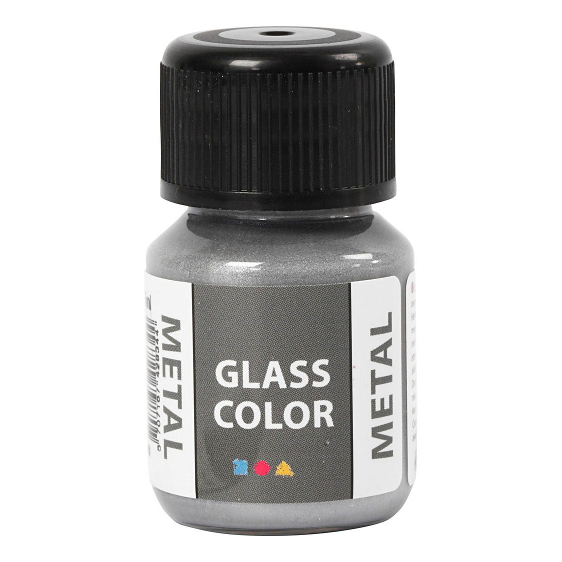 Creativ company glass color metal verf - zilver, 30ml