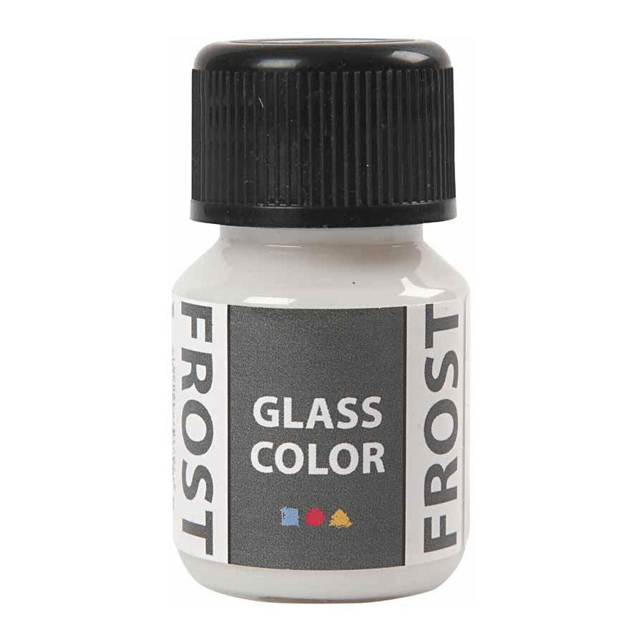 Creativ company glass color frost verf - wit, 30ml