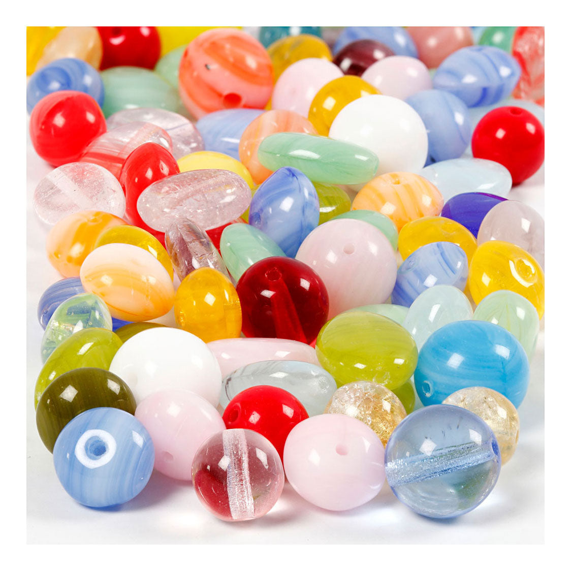 Creativ company https: www.cchobby.nl glazen-kralen-rond-ovaal-cirkel-d-6-13-mm-gatgrootte-0-5-1-5-mm-diverse-kleuren-60-gr-1-doos