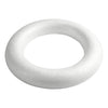 Creativ company styropor ring wit met platte achterkant, 35cm