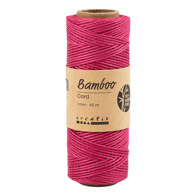 Creativ company bamboekoord donkerroze, 65m