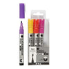Creativ company glas- porseleinstiften, lijndikte 1-2 mm, semi-dekkend, oranje, paars, lichtrood, geel, 4 stuk 1 doos