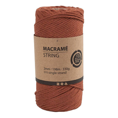 Creativ Company Macrame Koord Burnt Orange, 198m