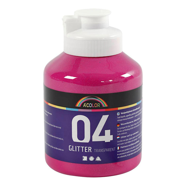 Creativ company http: www.cchobby.nl acrylverf-met-glitters-roze-500-ml-1-fles