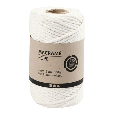 Creativ Company Macrame Koord Off-white, 55m