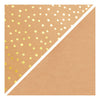 Creativ company faux leather papier bruin met stippen, 1m