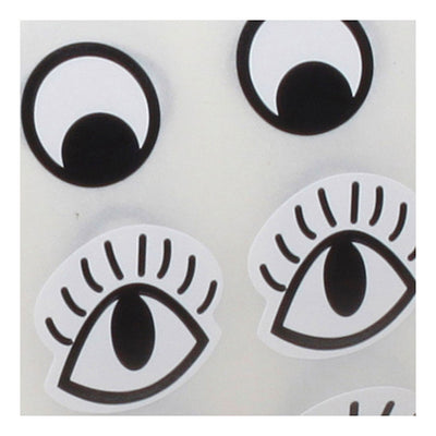 Creativ company sticker ogen, zwart, wit, 2000 stuk 1 doos