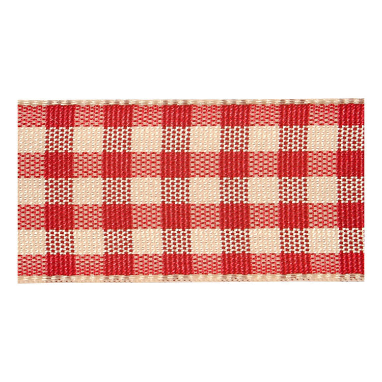 Creativ company http: www.cchobby.nl geruit-lint-b-20-mm-antiek-rood-wit-25-m-1-rol