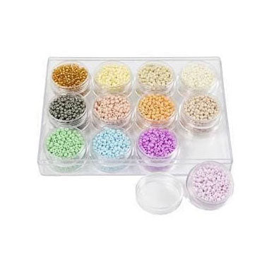 Creativ company http: www.cchobby.nl rocailles-d-3-mm-afm-8-0-gatgrootte-0-6-1-0-mm-pastelkleuren-12x17-gr-1-doos